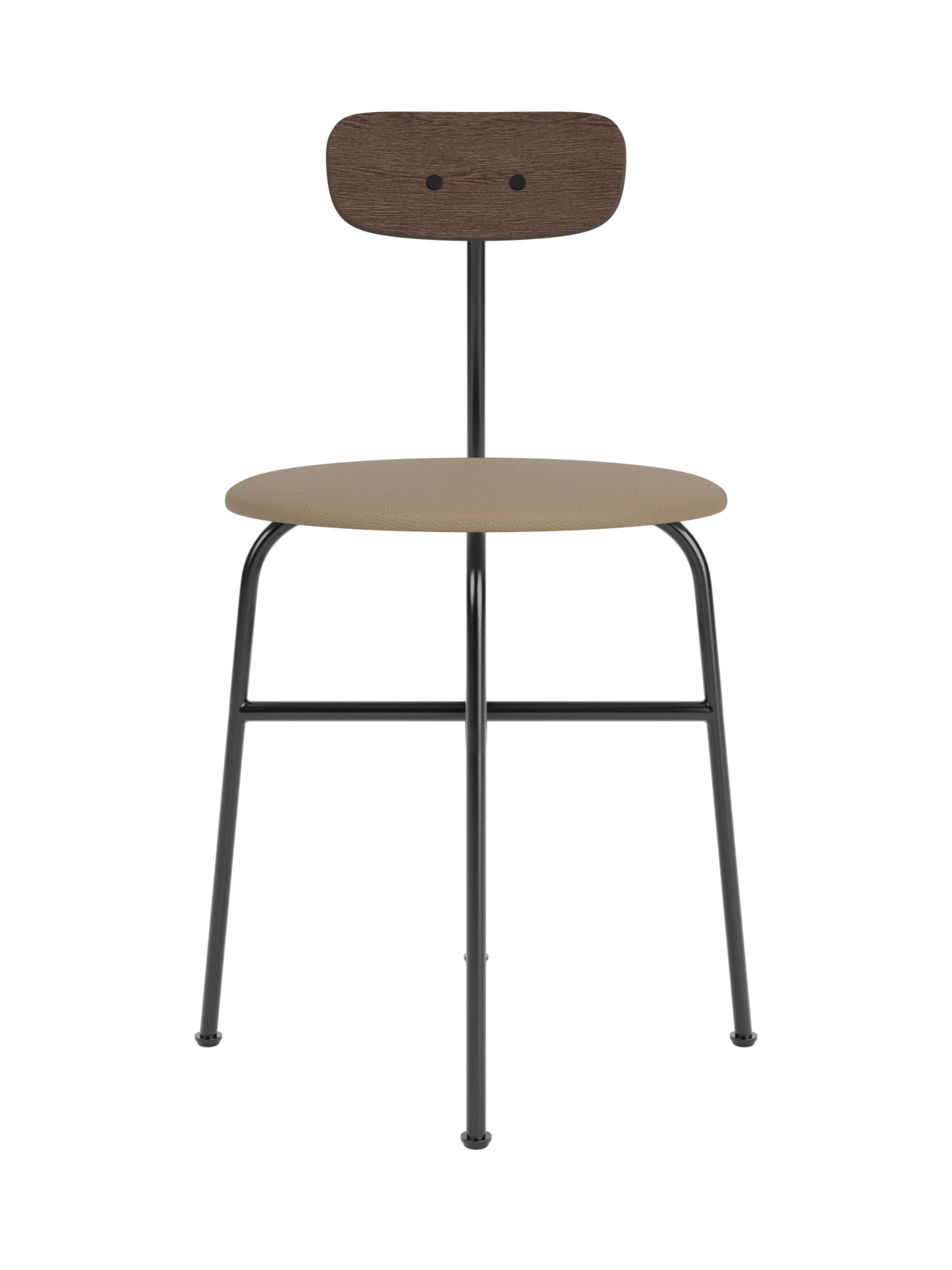 Chaise de salle à manger contemporaine en placage de bois, assise rembourrée, silhouette élégante et reconnaissable pour salle à manger
