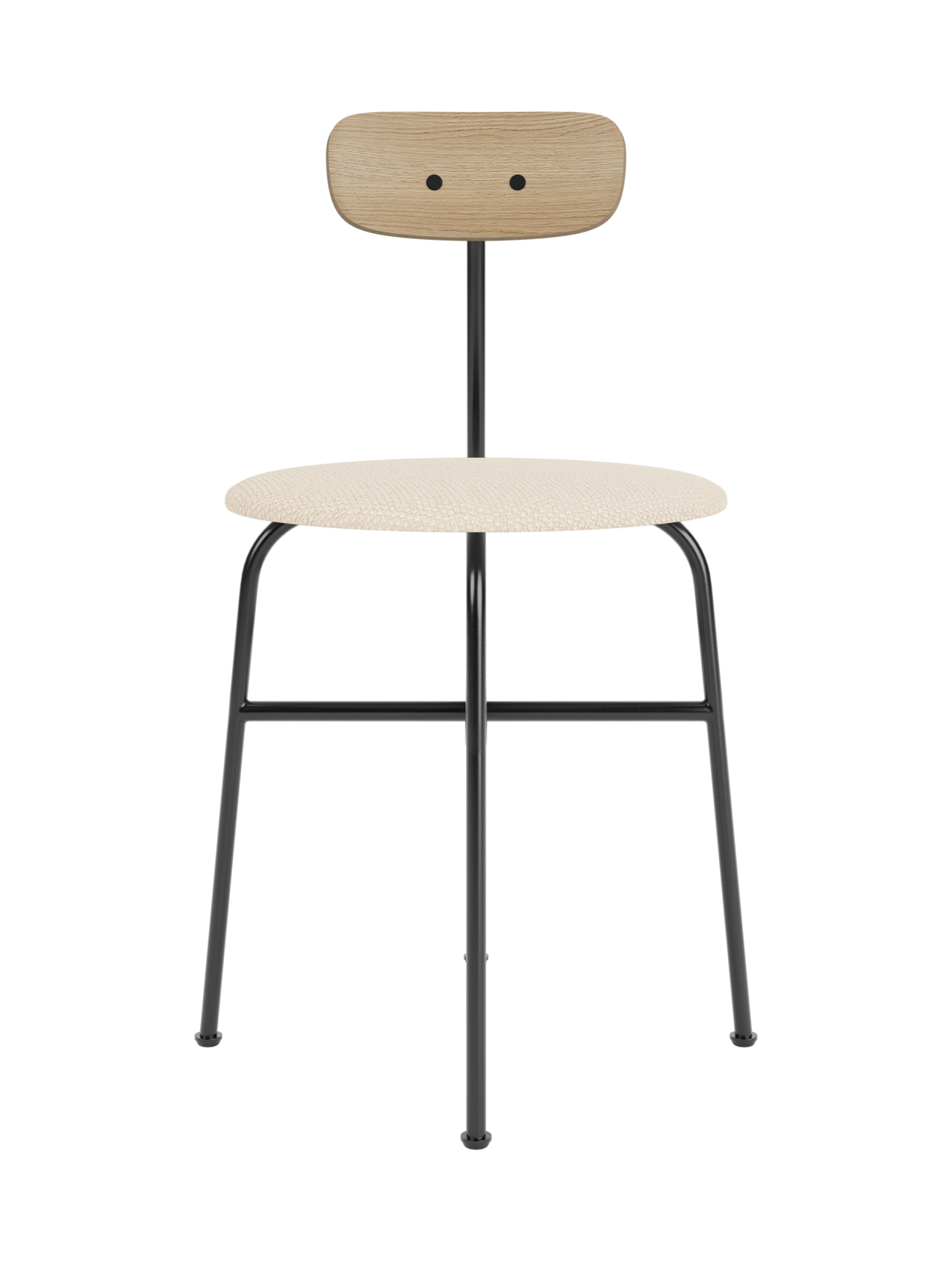 Chaise de salle à manger contemporaine en placage de bois, assise rembourrée, silhouette élégante et reconnaissable pour salle à manger
