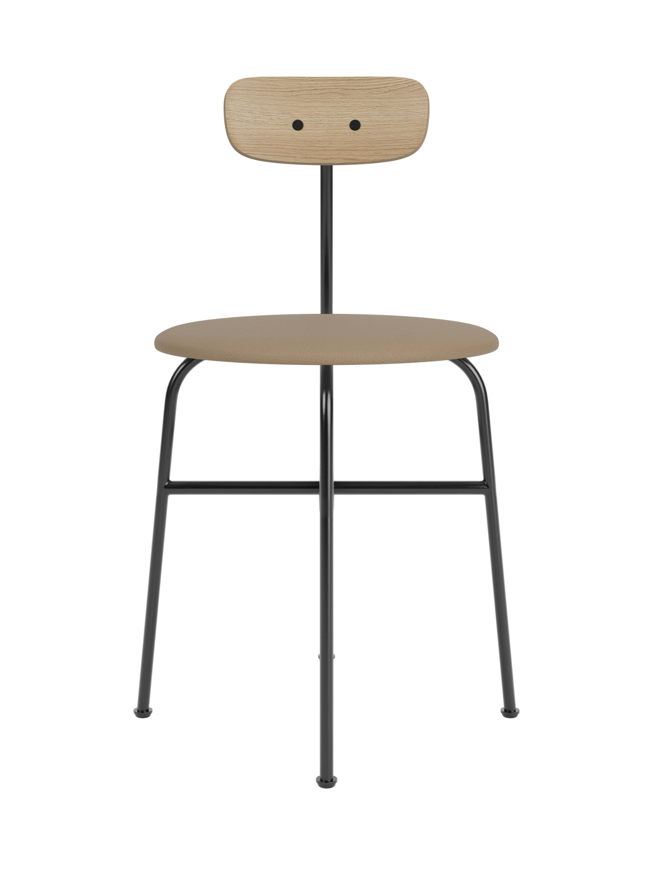 Chaise de salle à manger contemporaine en placage de bois, assise rembourrée, silhouette élégante et reconnaissable pour salle à manger