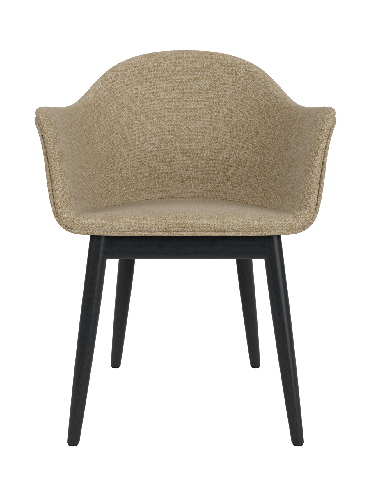 Chaise de salle à manger contemporaine rembourrée, base en bois avec dossier haut ergonomique pour salle à manger et bureau