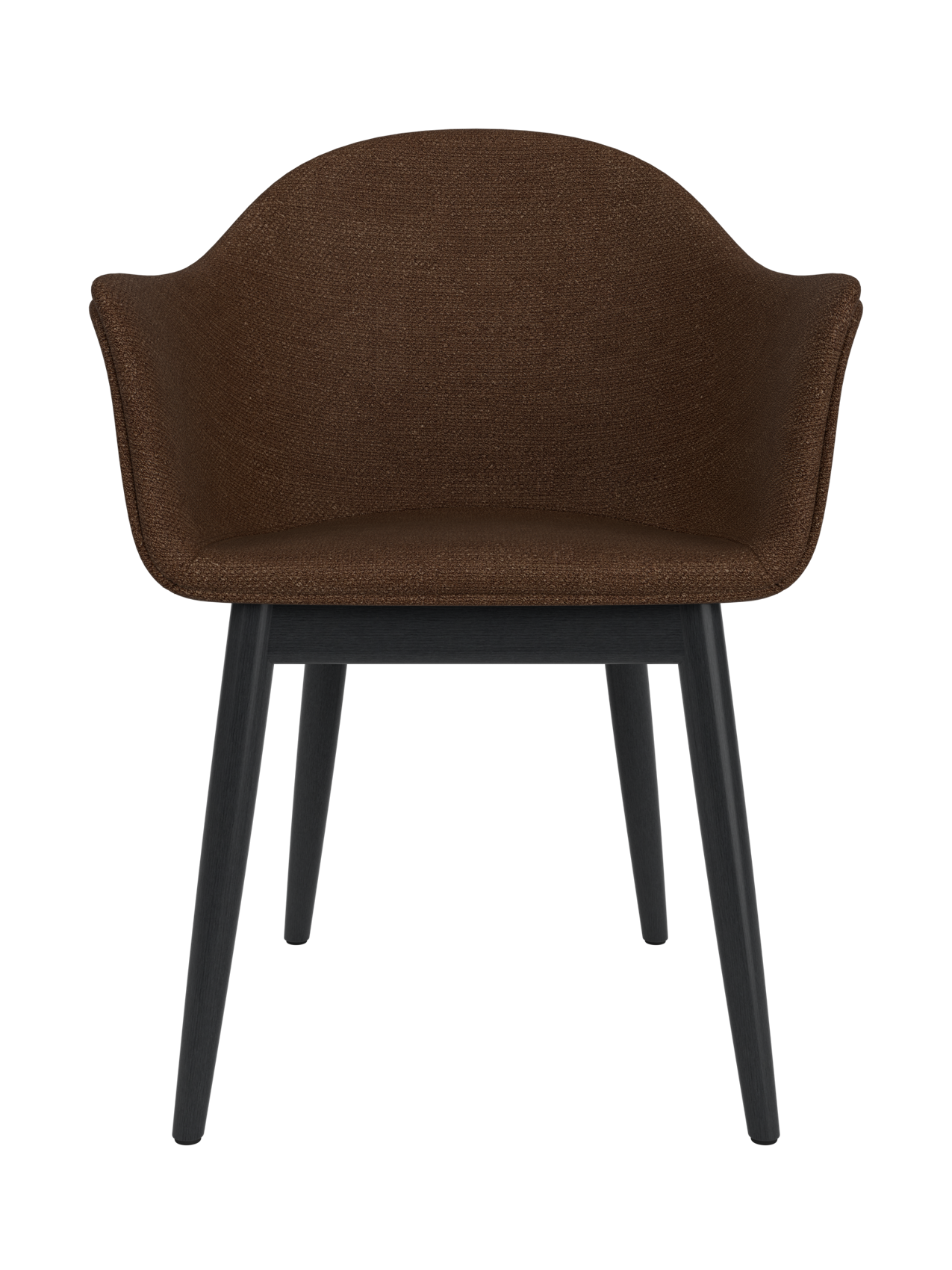 Chaise de salle à manger contemporaine rembourrée, base en bois avec dossier haut ergonomique pour salle à manger et bureau