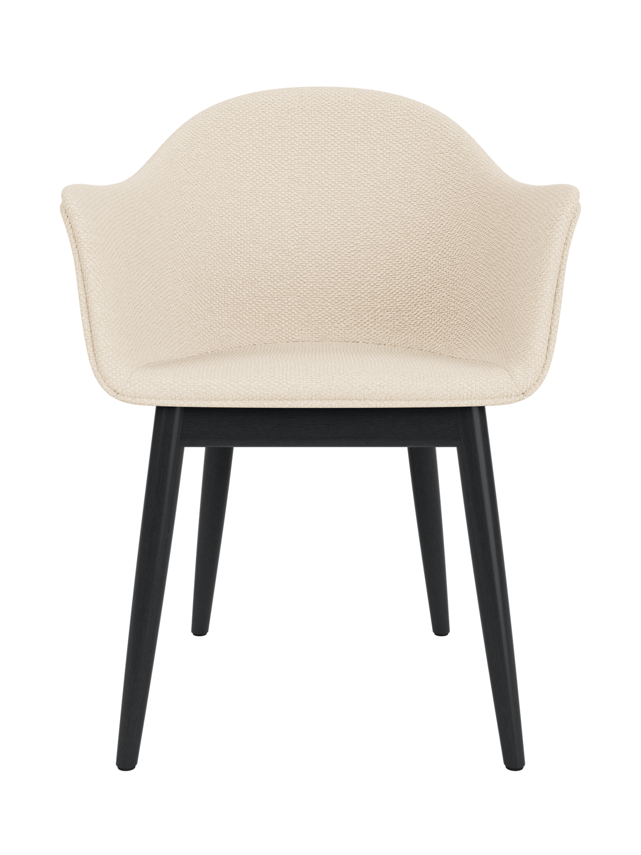 Chaise de salle à manger contemporaine rembourrée, base en bois avec dossier haut ergonomique pour salle à manger et bureau