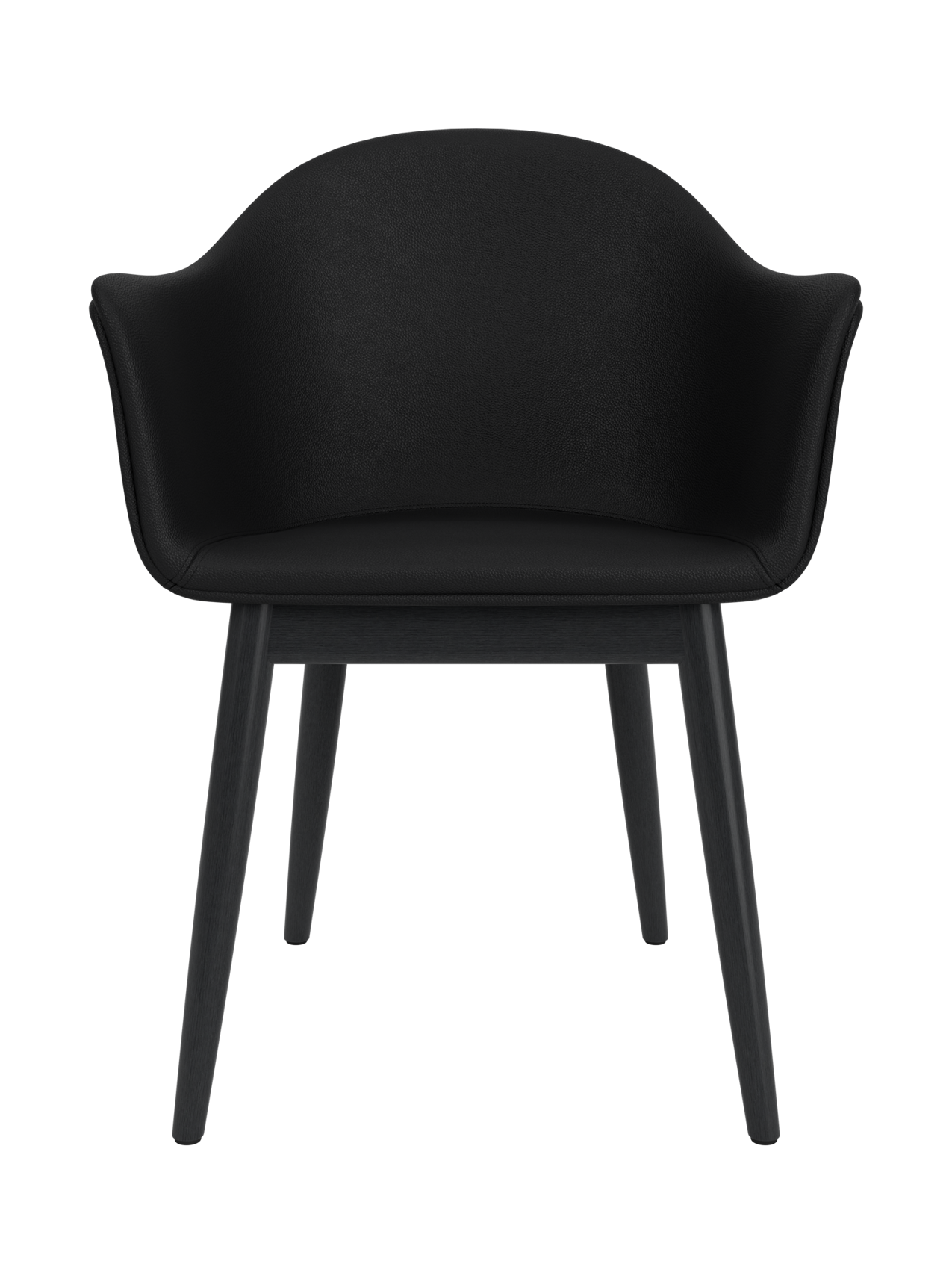 Chaise de salle à manger contemporaine rembourrée, base en bois avec dossier haut ergonomique pour salle à manger et bureau