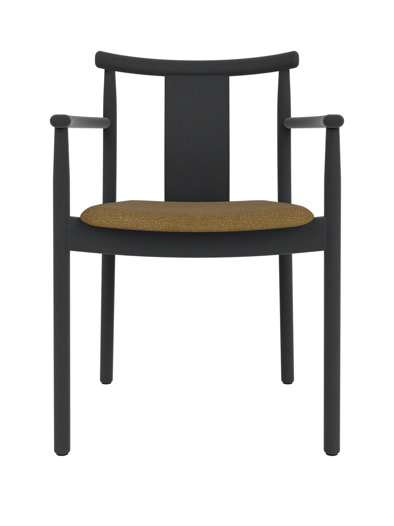 Chaise de salle à manger scandinave en bois massif avec accoudoirs et options de revêtement