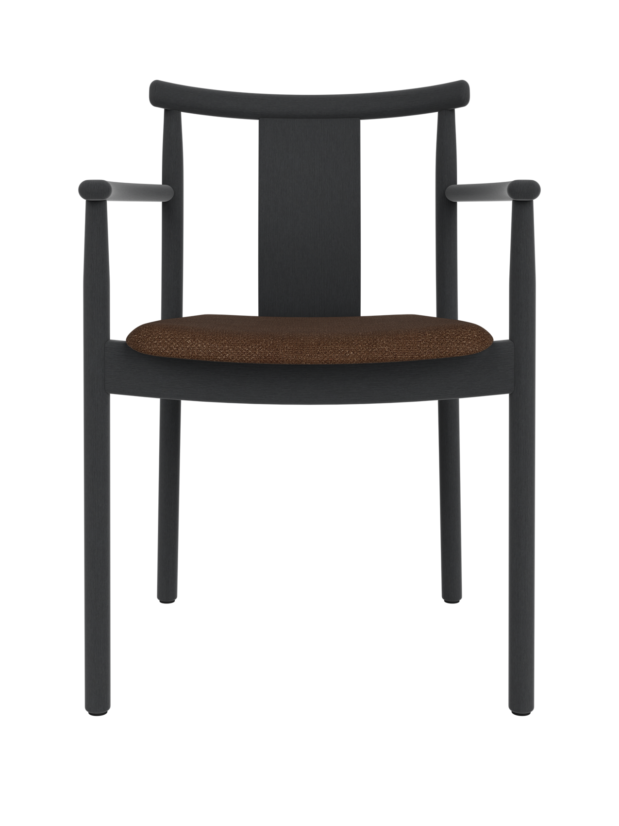 Chaise de salle à manger scandinave en bois massif avec accoudoirs et options de revêtement