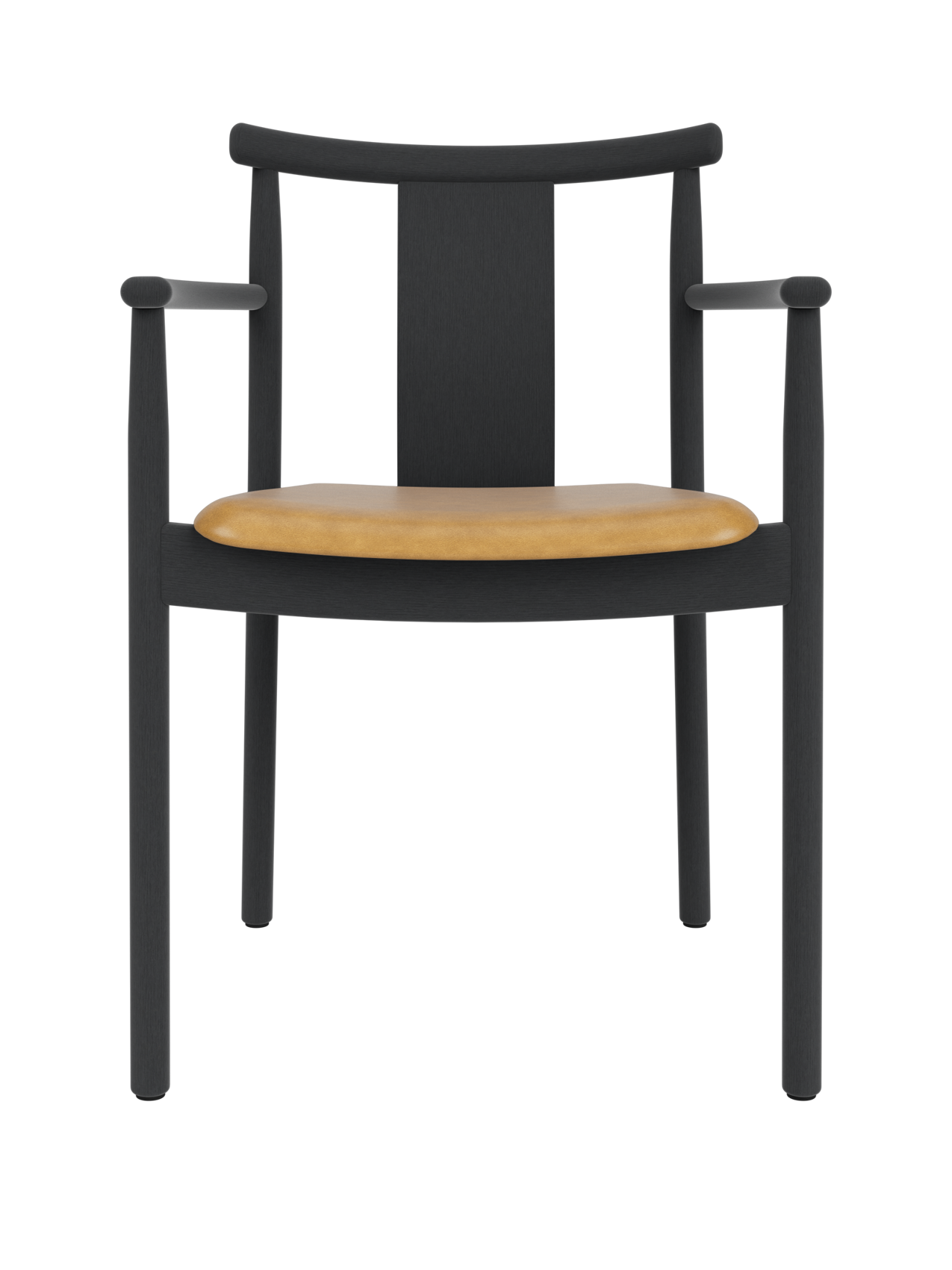 Chaise de salle à manger scandinave en bois massif avec accoudoirs et options de revêtement