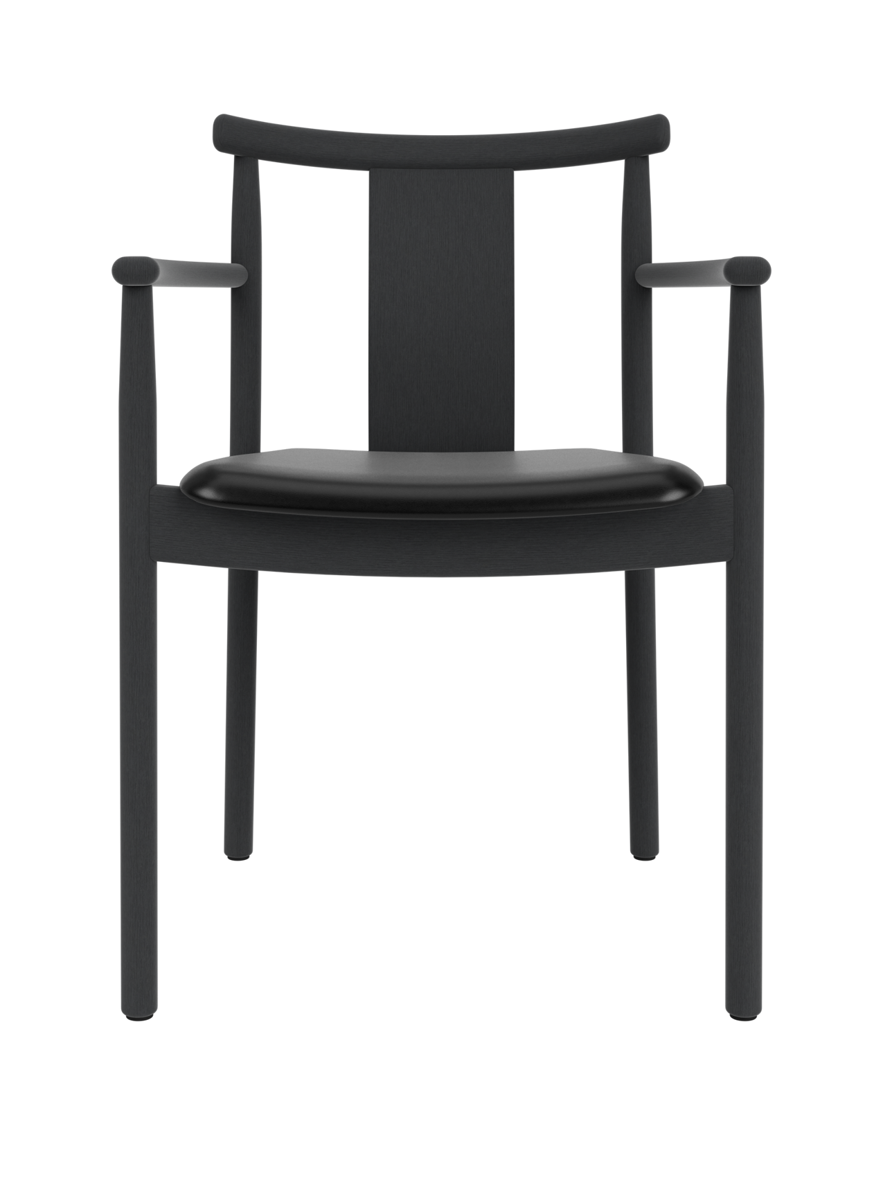 Chaise de salle à manger scandinave en bois massif avec accoudoirs et options de revêtement