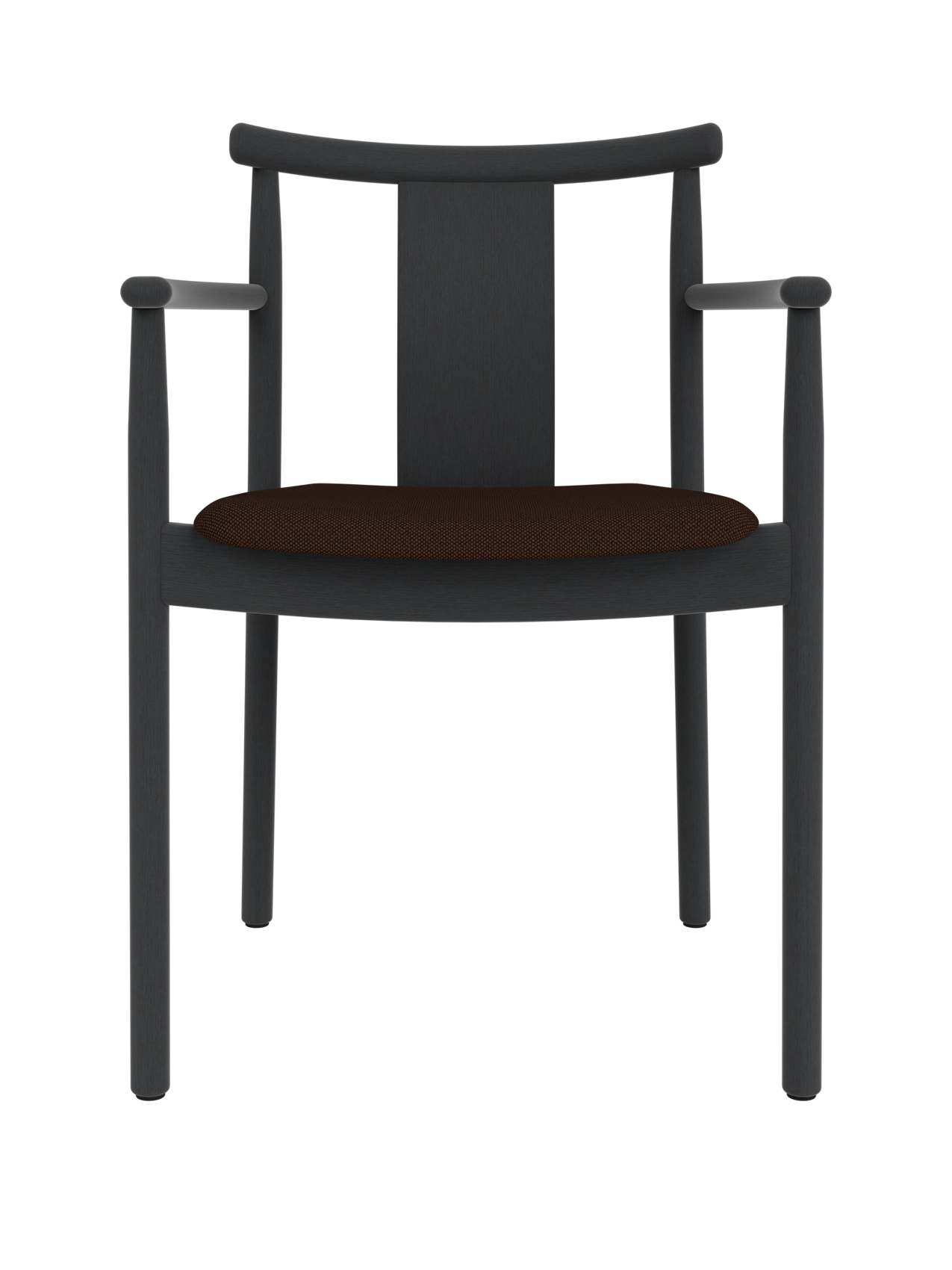 Chaise de salle à manger scandinave en bois massif avec accoudoirs et options de revêtement