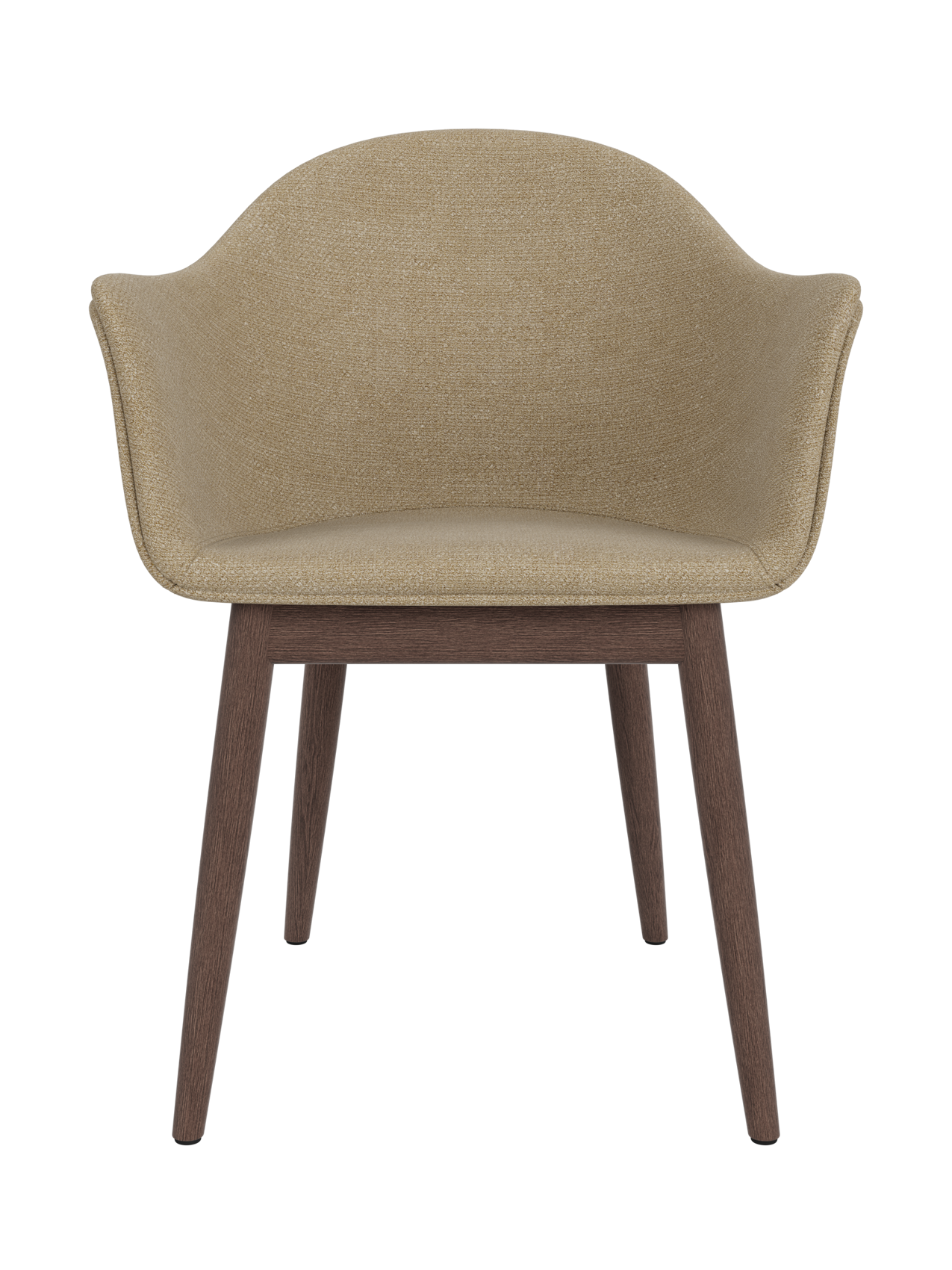 Chaise de salle à manger contemporaine rembourrée, base en bois avec dossier haut ergonomique pour salle à manger et bureau