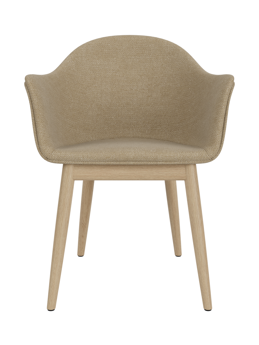 Chaise de salle à manger contemporaine rembourrée, base en bois avec dossier haut ergonomique pour salle à manger et bureau