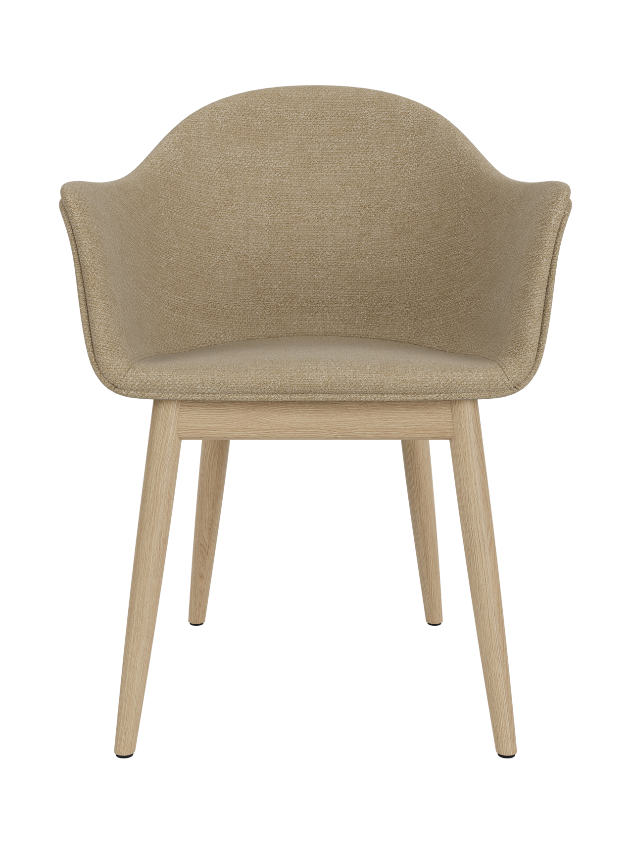 Chaise de salle à manger contemporaine rembourrée, base en bois avec dossier haut ergonomique pour salle à manger et bureau
