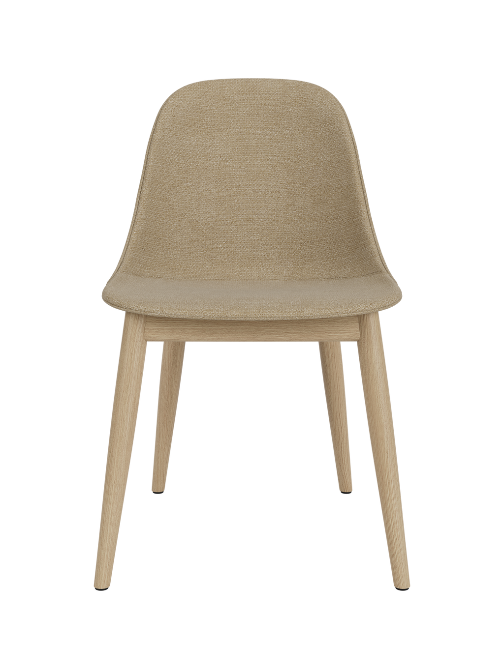 Chaise de salle à manger contemporaine rembourrée, piètement en bois avec coque compacte, pour salle à manger et bureau
