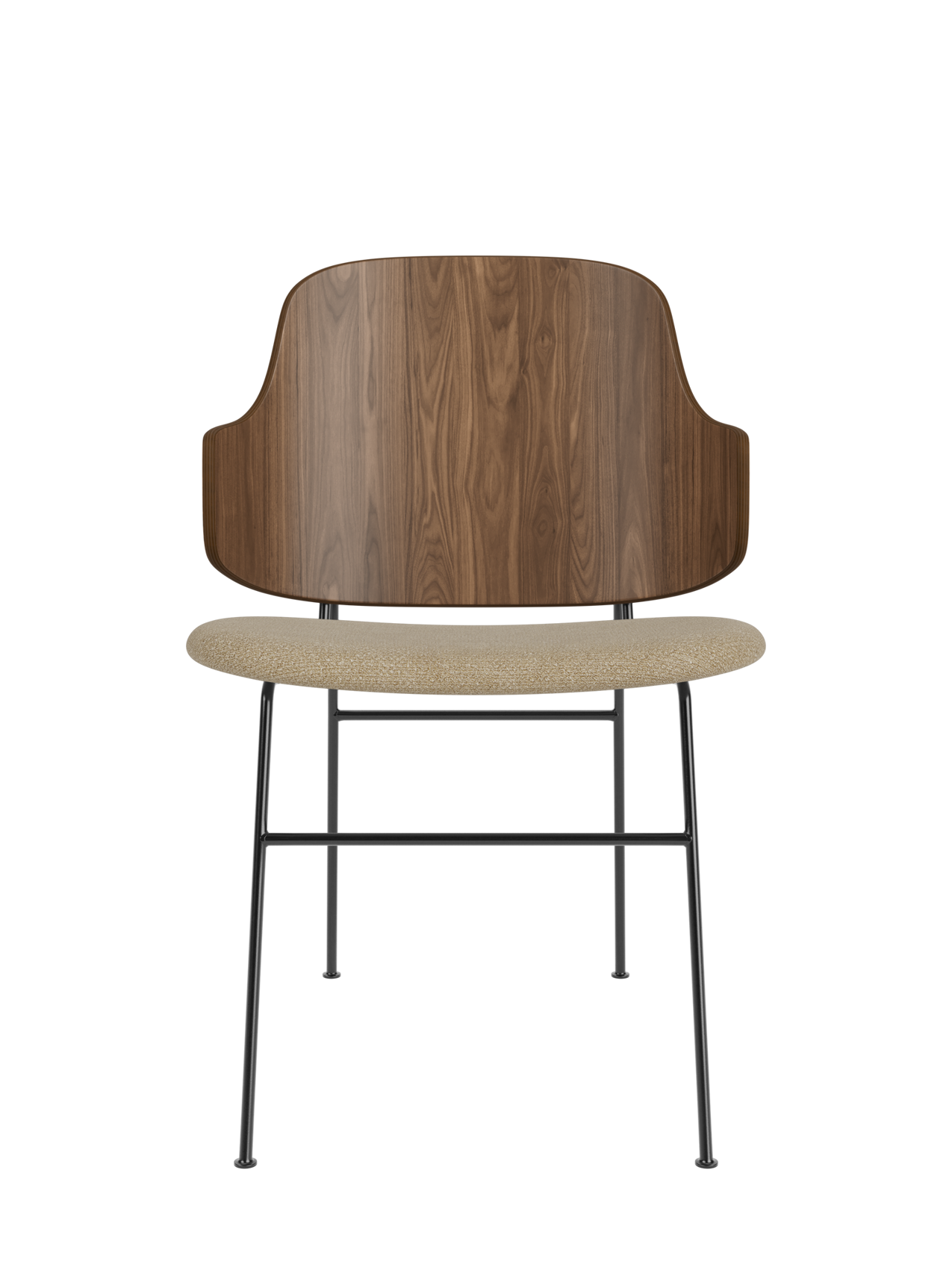 Chaise de salle à manger sculpturale avec coque organique pour la salle à manger