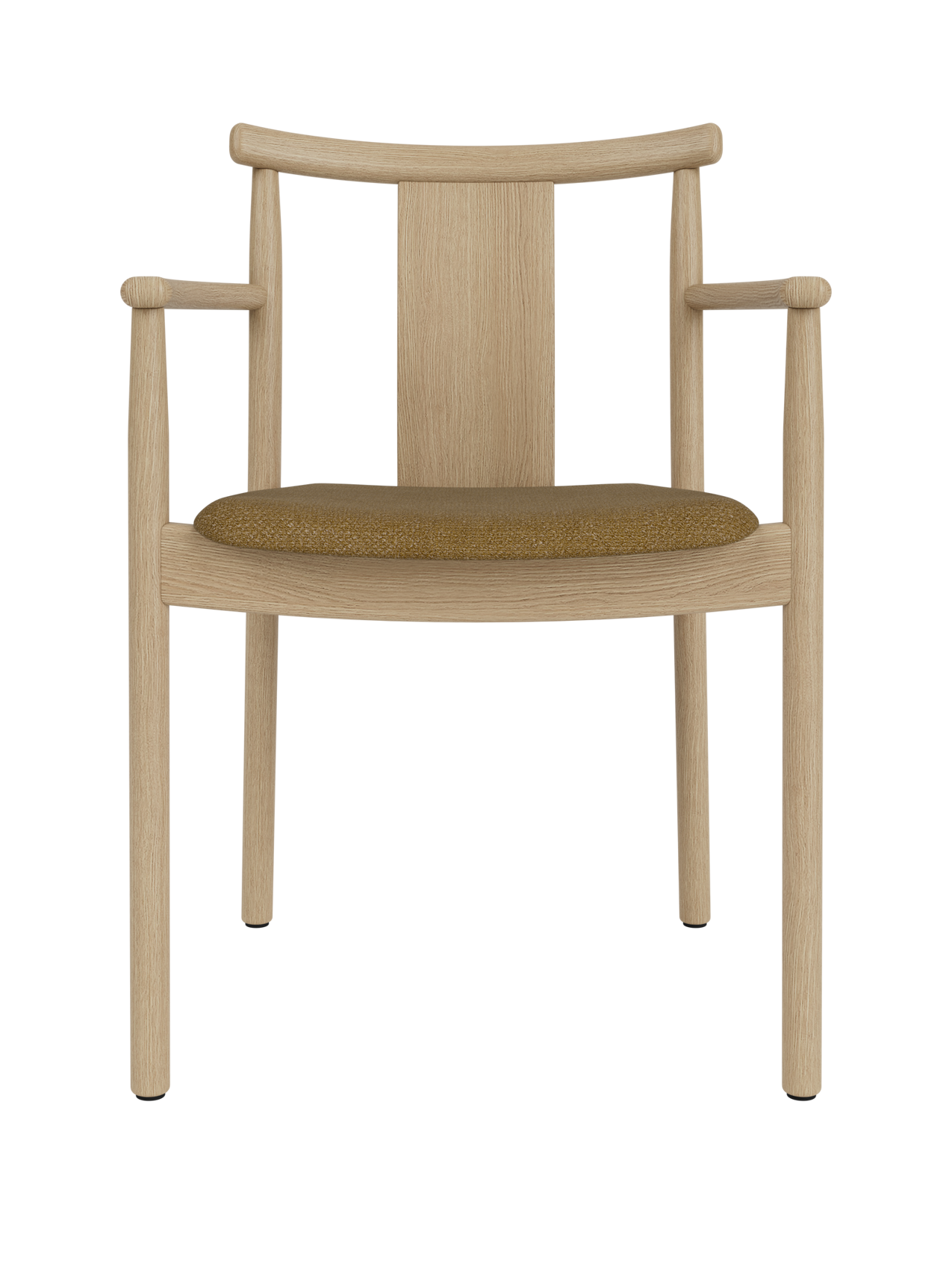 Chaise de salle à manger scandinave en bois massif avec accoudoirs et options de revêtement