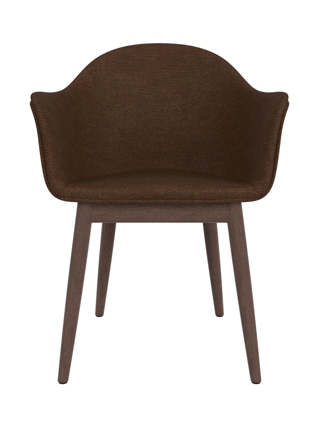 Chaise de salle à manger contemporaine rembourrée, base en bois avec dossier haut ergonomique pour salle à manger et bureau