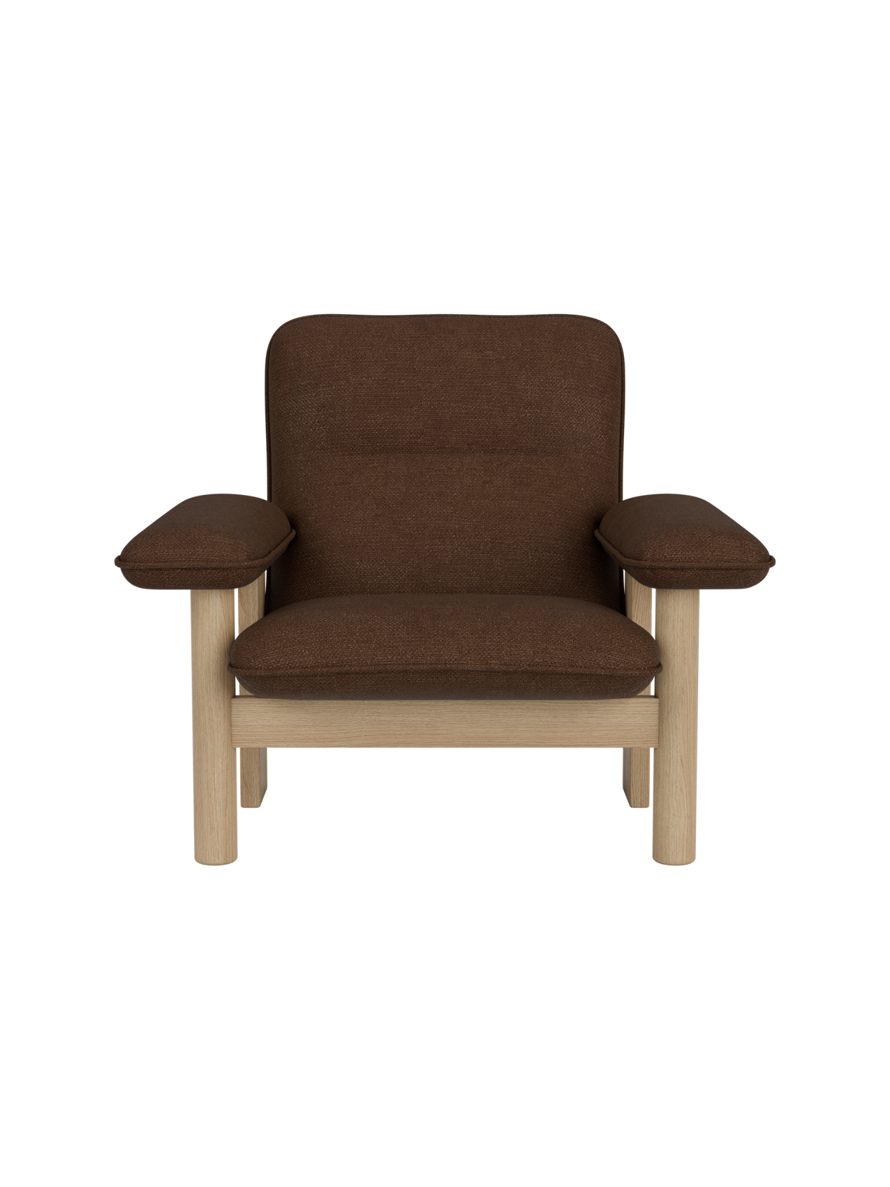 Fauteuil scandinave du milieu du siècle à dossier haut avec accoudoirs exagérés pour salon et chambre à coucher