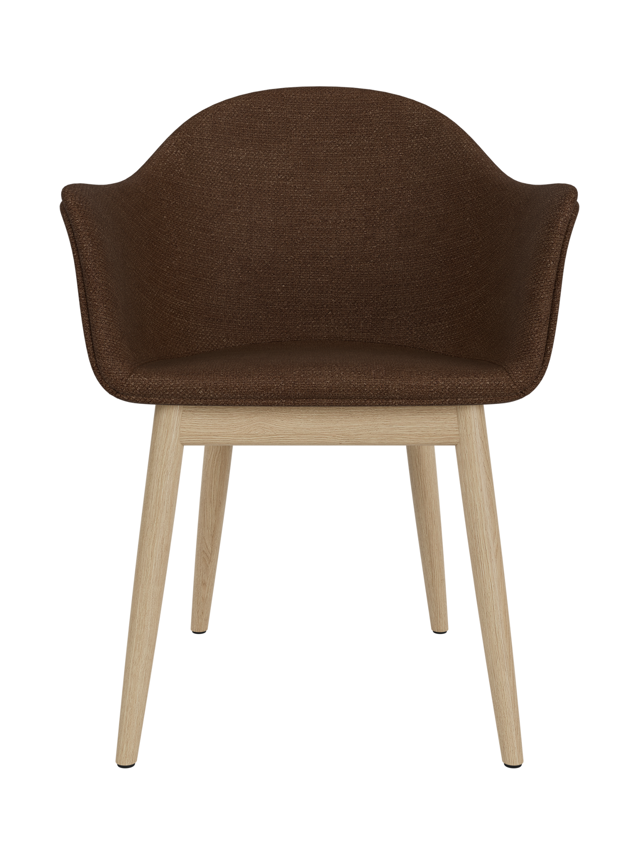Chaise de salle à manger contemporaine rembourrée, base en bois avec dossier haut ergonomique pour salle à manger et bureau