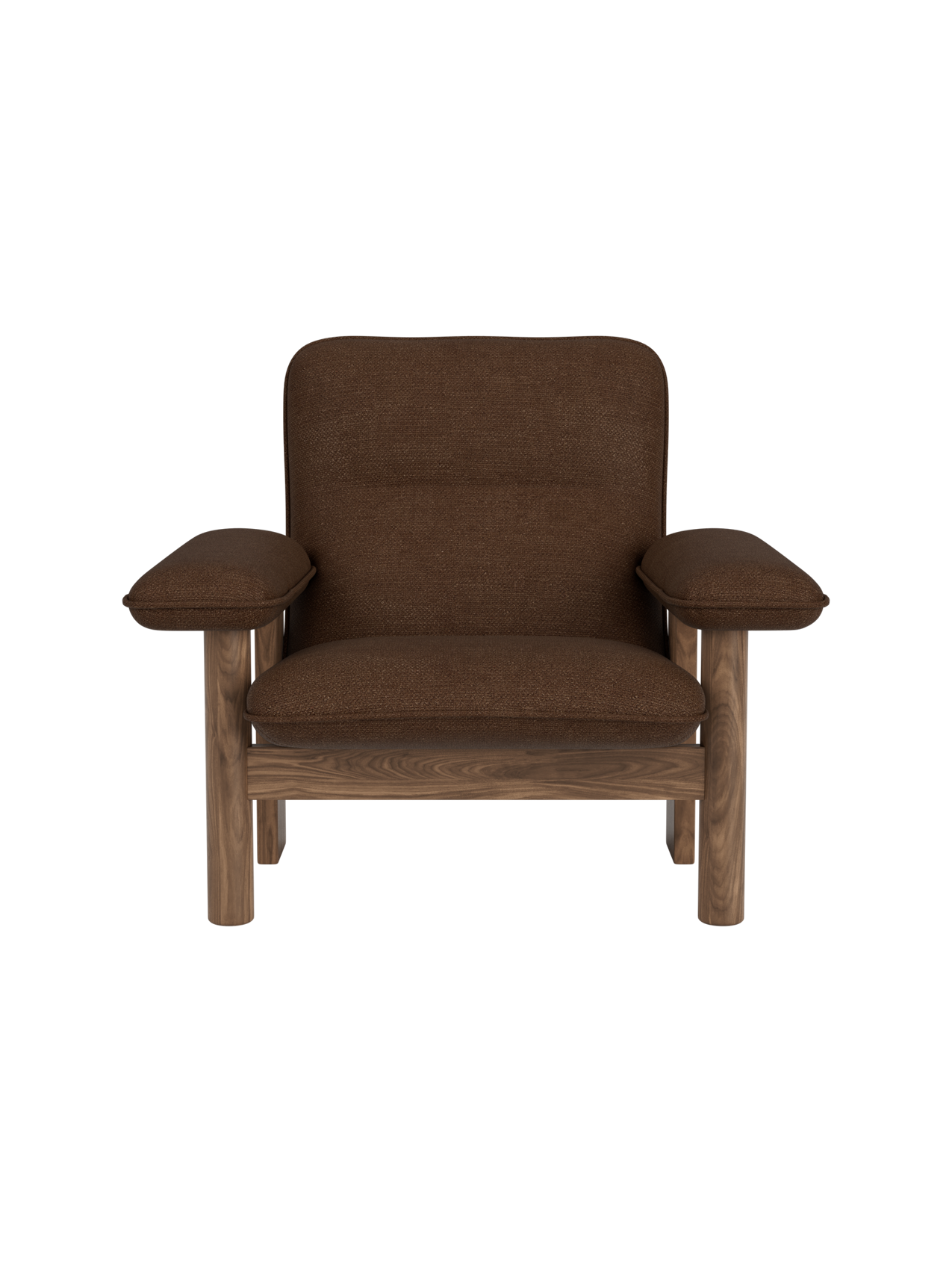 Fauteuil scandinave du milieu du siècle à dossier haut avec accoudoirs exagérés pour salon et chambre à coucher