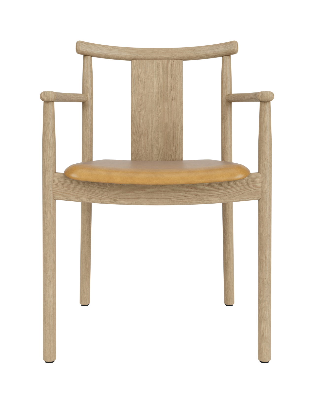 Chaise de salle à manger scandinave en bois massif avec accoudoirs et options de revêtement