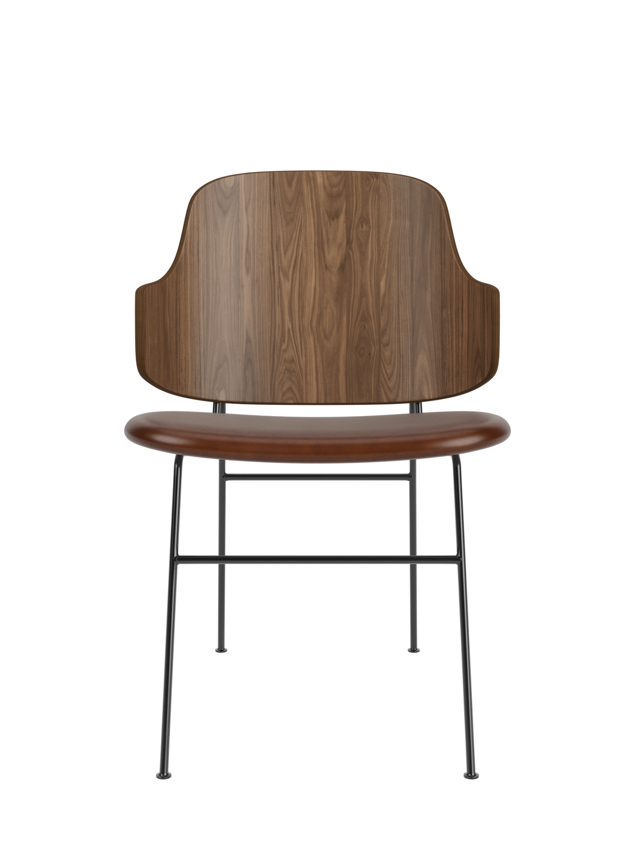 Chaise de salle à manger sculpturale avec coque organique pour la salle à manger