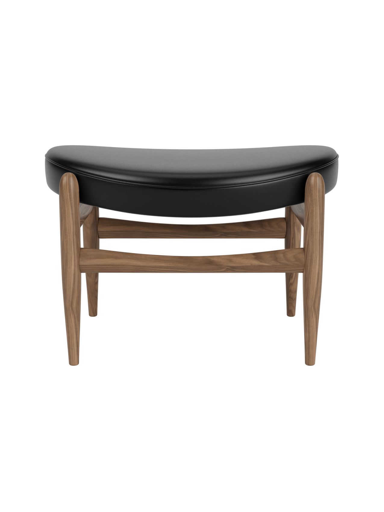 Pouf en cuir avec design classique de traîneau pour salon