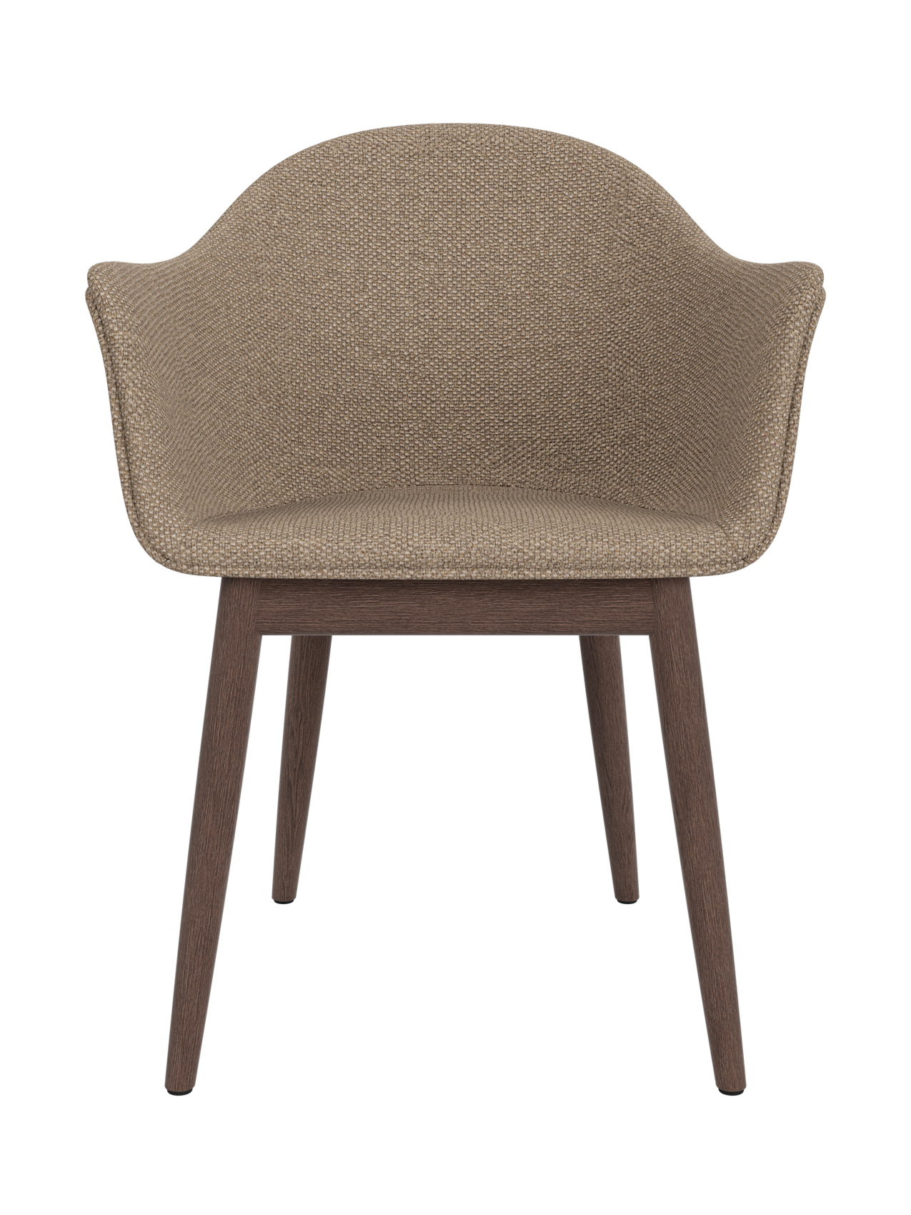 Chaise de salle à manger contemporaine rembourrée, base en bois avec dossier haut ergonomique pour salle à manger et bureau