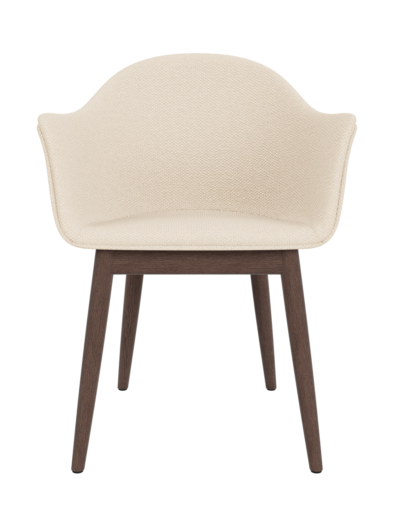 Chaise de salle à manger contemporaine rembourrée, base en bois avec dossier haut ergonomique pour salle à manger et bureau