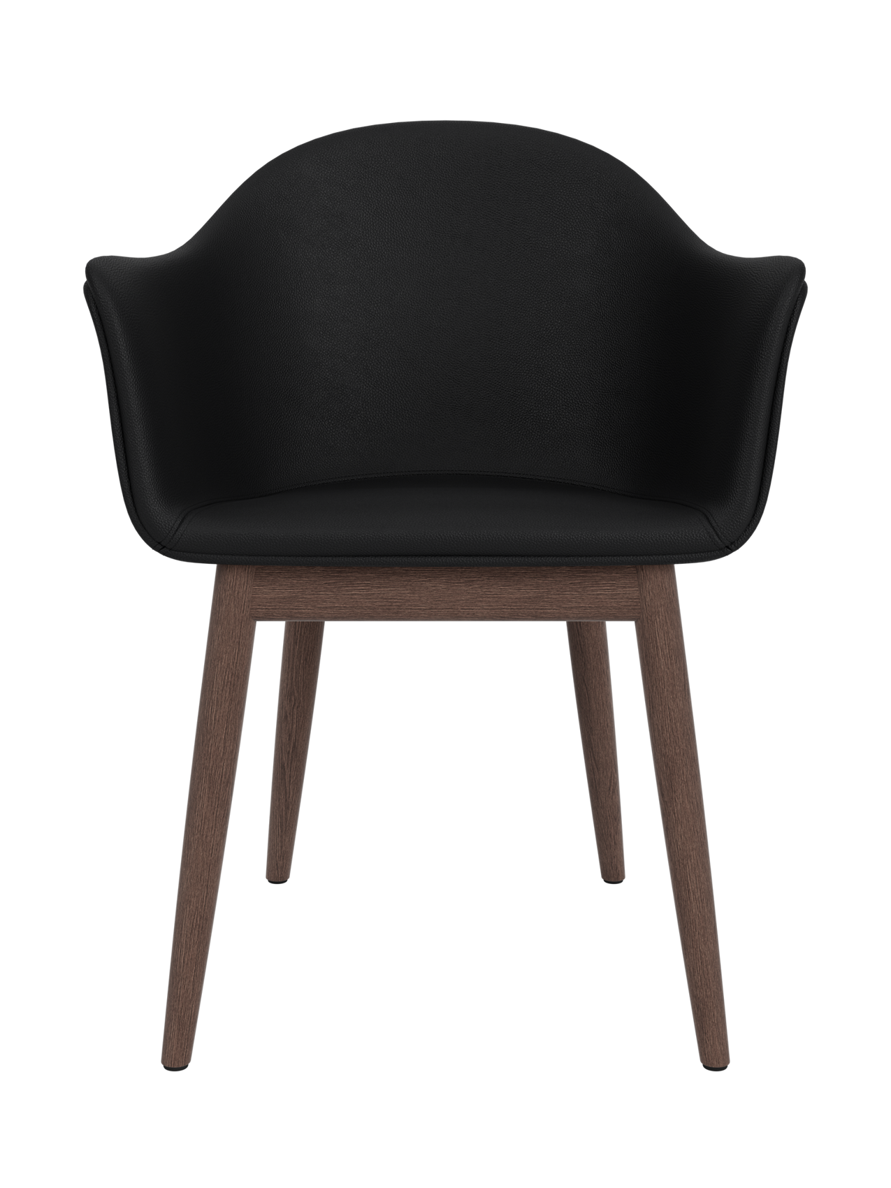 Chaise de salle à manger contemporaine rembourrée, base en bois avec dossier haut ergonomique pour salle à manger et bureau