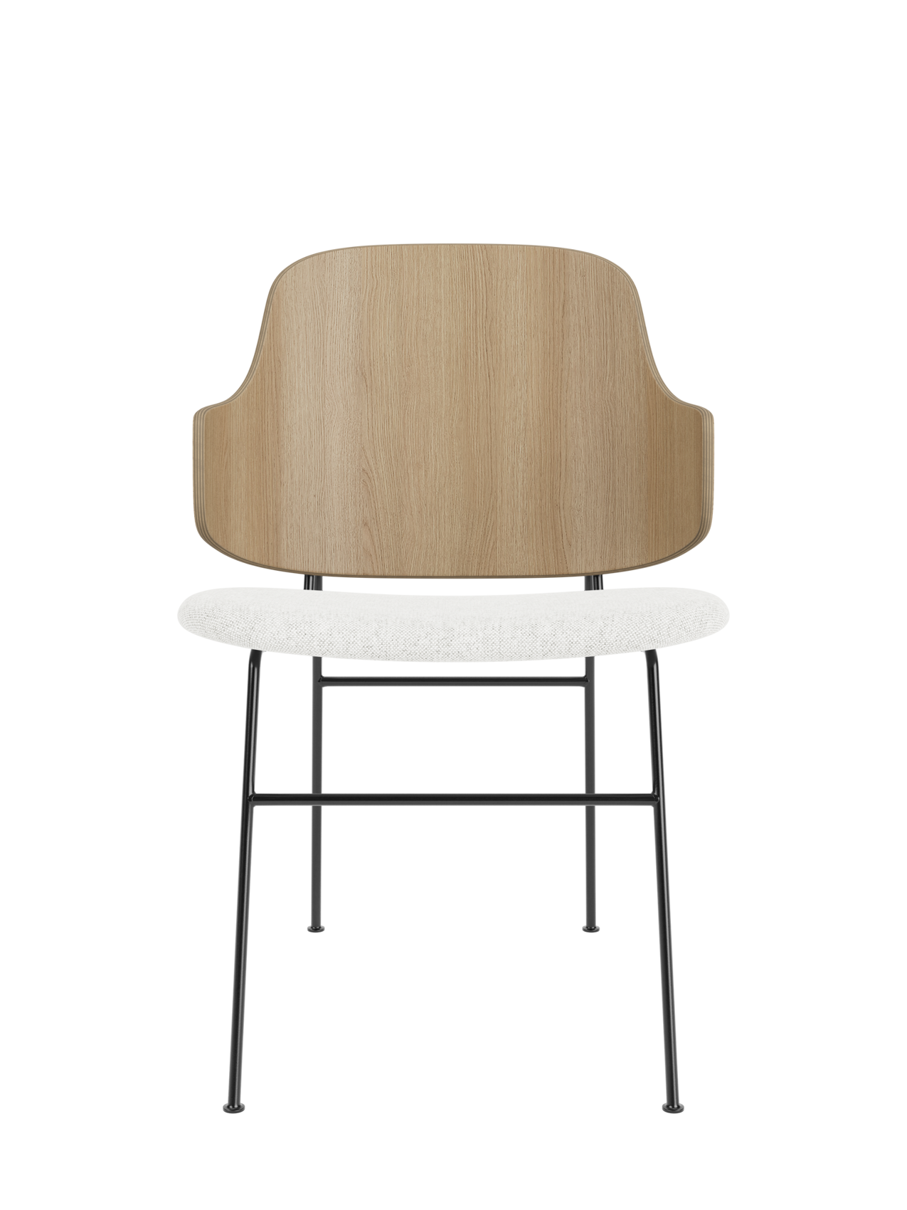 Chaise de salle à manger sculpturale avec coque organique pour la salle à manger