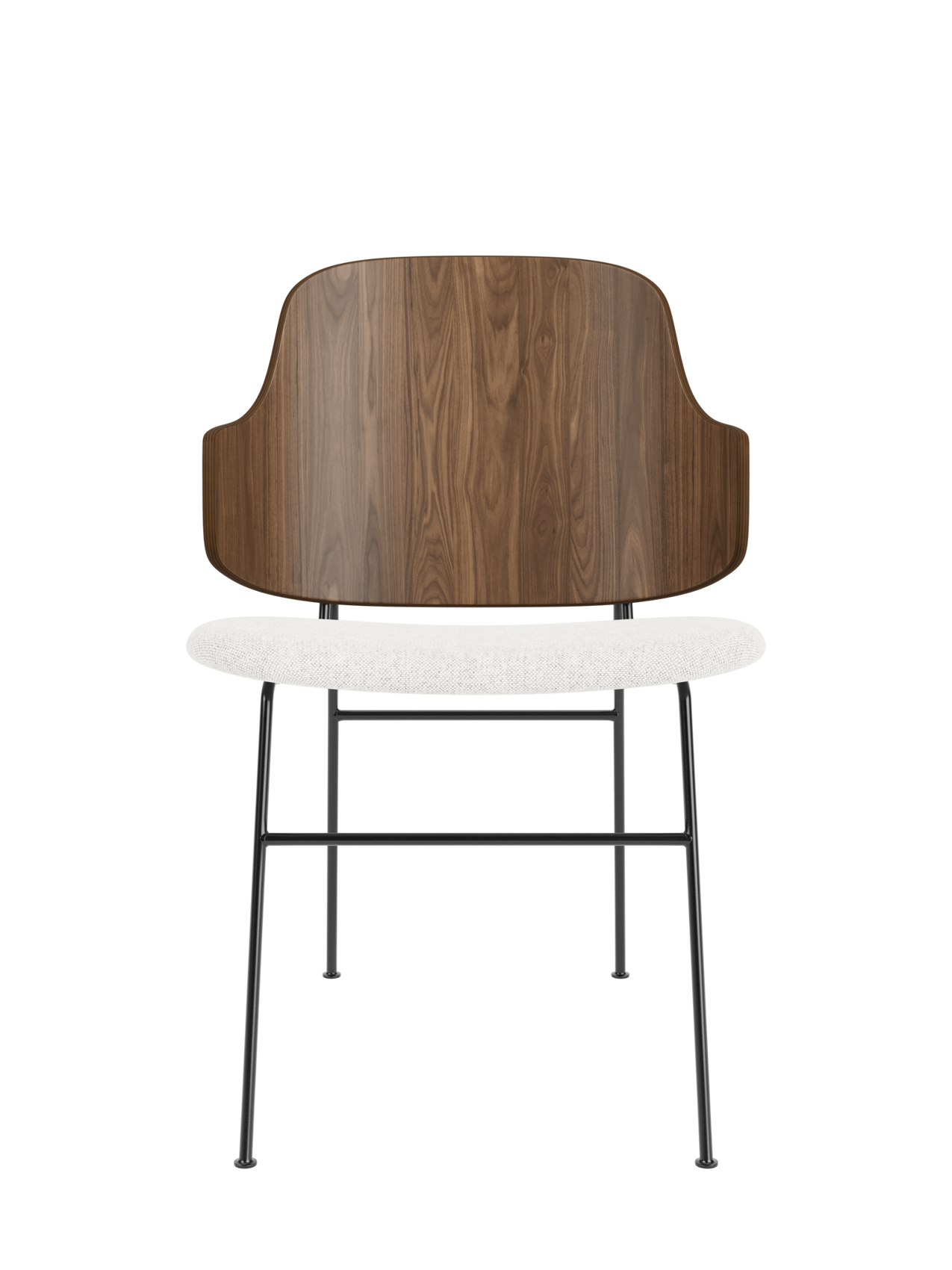 Chaise de salle à manger sculpturale avec coque organique pour la salle à manger
