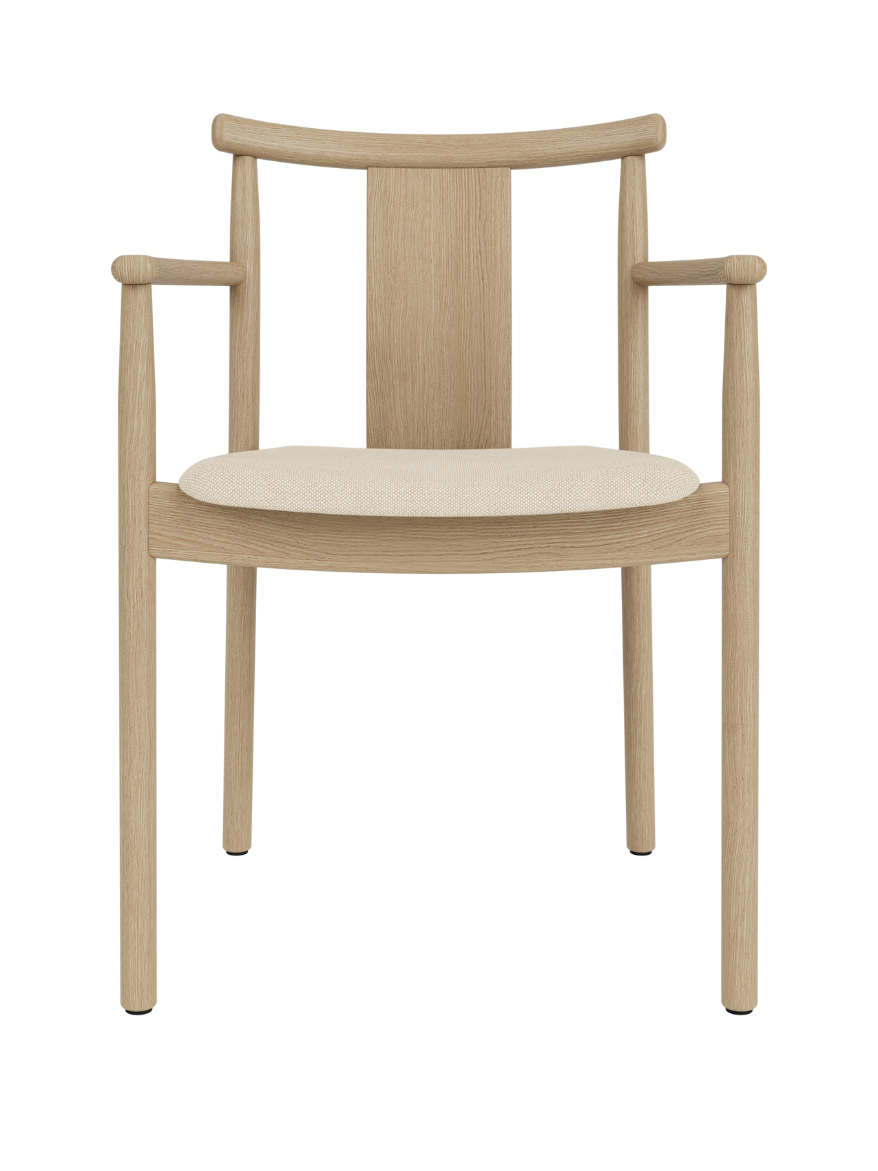 Chaise de salle à manger scandinave en bois massif avec accoudoirs et options de revêtement