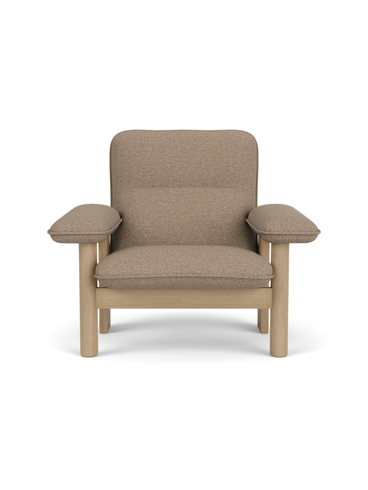Fauteuil scandinave du milieu du siècle à dossier haut avec accoudoirs exagérés pour salon et chambre à coucher
