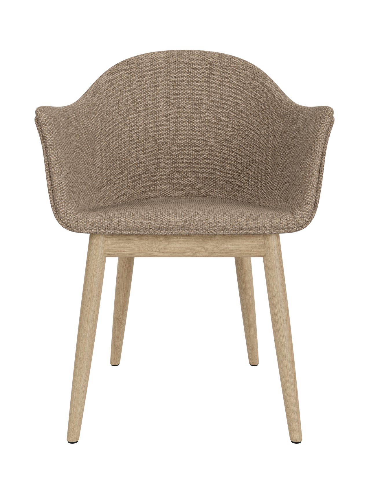 Chaise de salle à manger contemporaine rembourrée, base en bois avec dossier haut ergonomique pour salle à manger et bureau