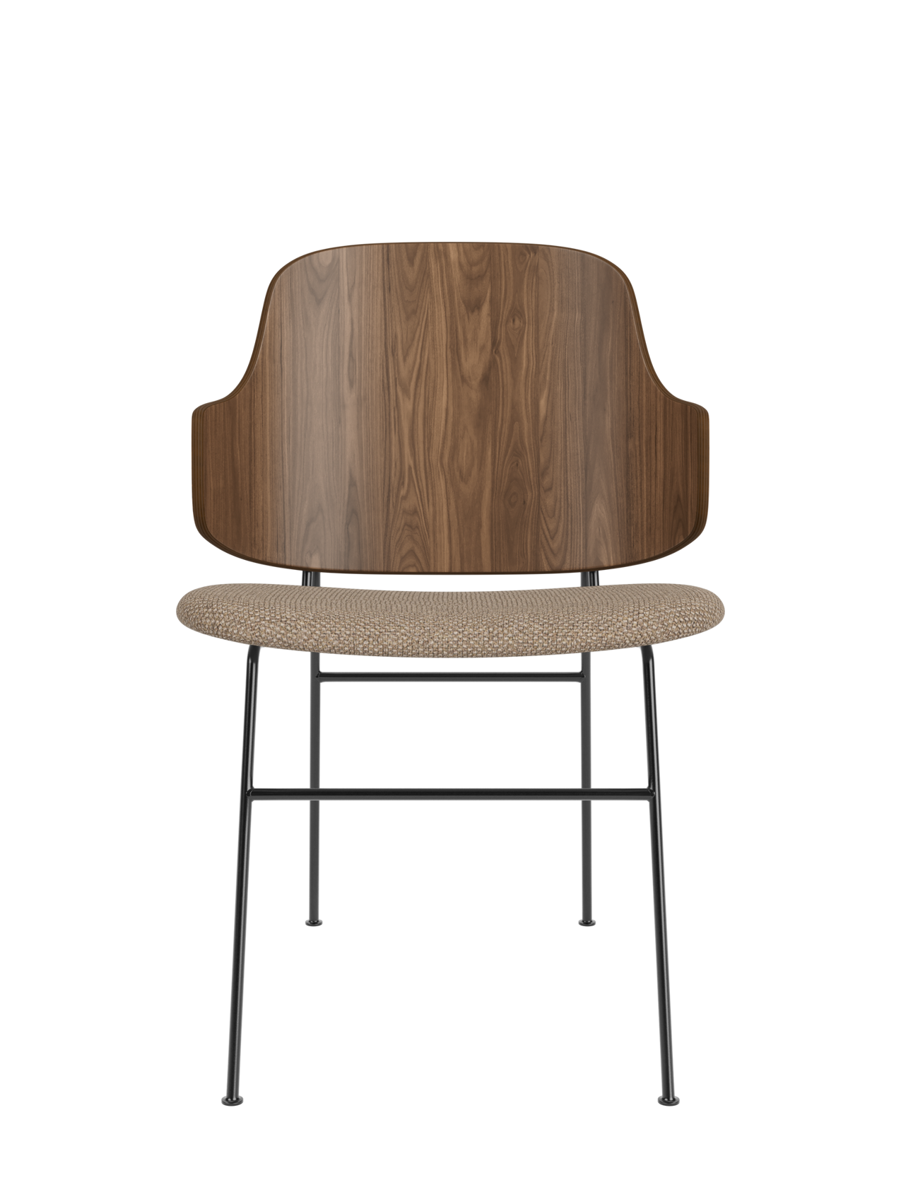 Chaise de salle à manger sculpturale avec coque organique pour la salle à manger