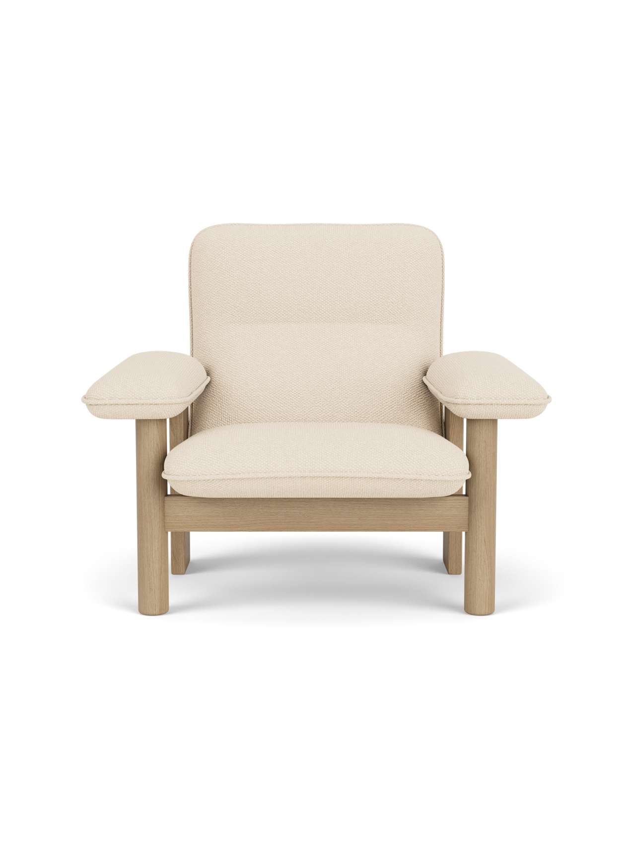Fauteuil scandinave du milieu du siècle à dossier haut avec accoudoirs exagérés pour salon et chambre à coucher