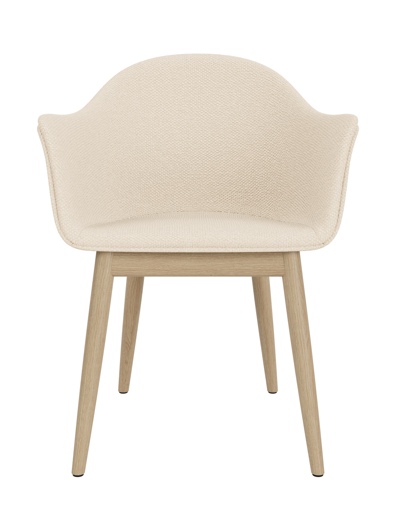 Chaise de salle à manger contemporaine rembourrée, base en bois avec dossier haut ergonomique pour salle à manger et bureau