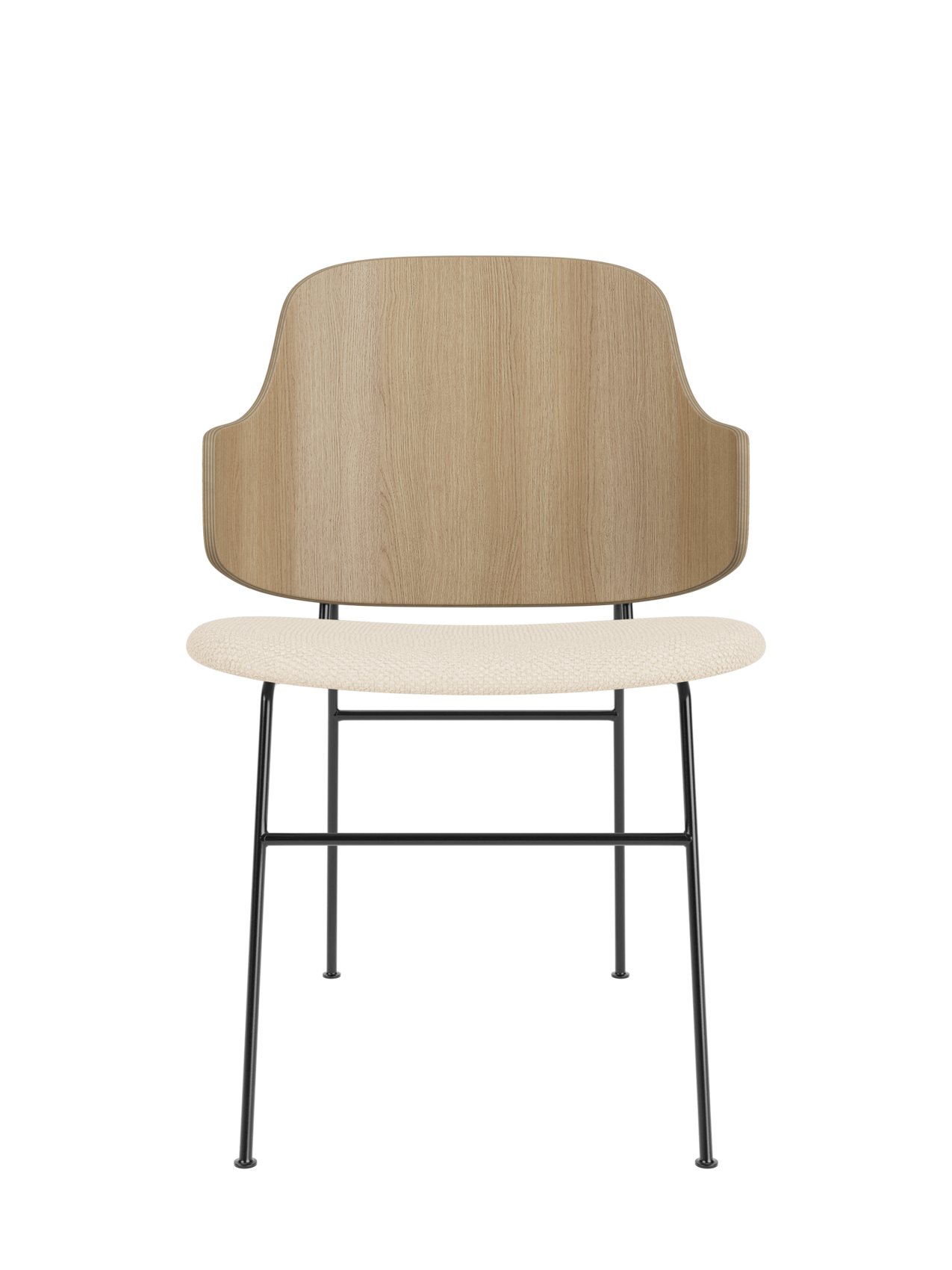 Chaise de salle à manger sculpturale avec coque organique pour la salle à manger