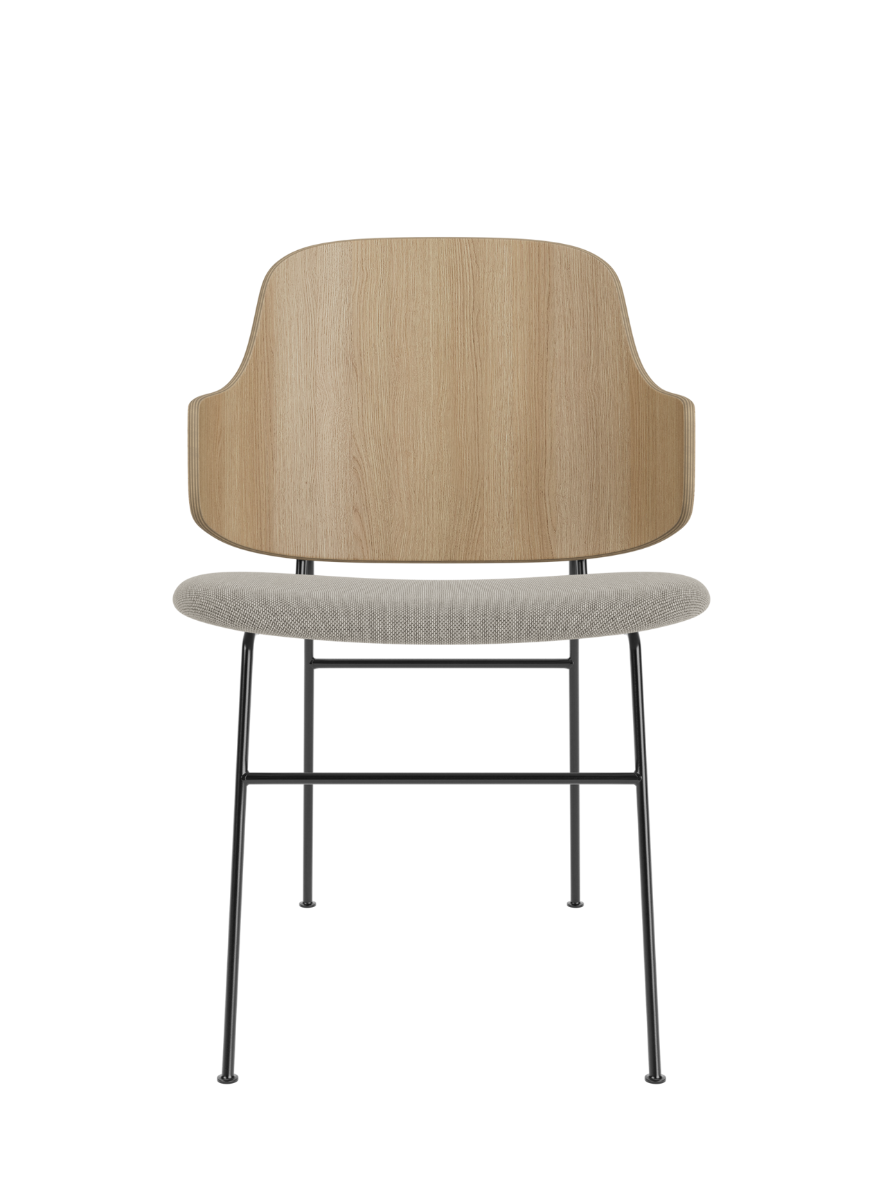 Chaise de salle à manger sculpturale avec coque organique pour la salle à manger