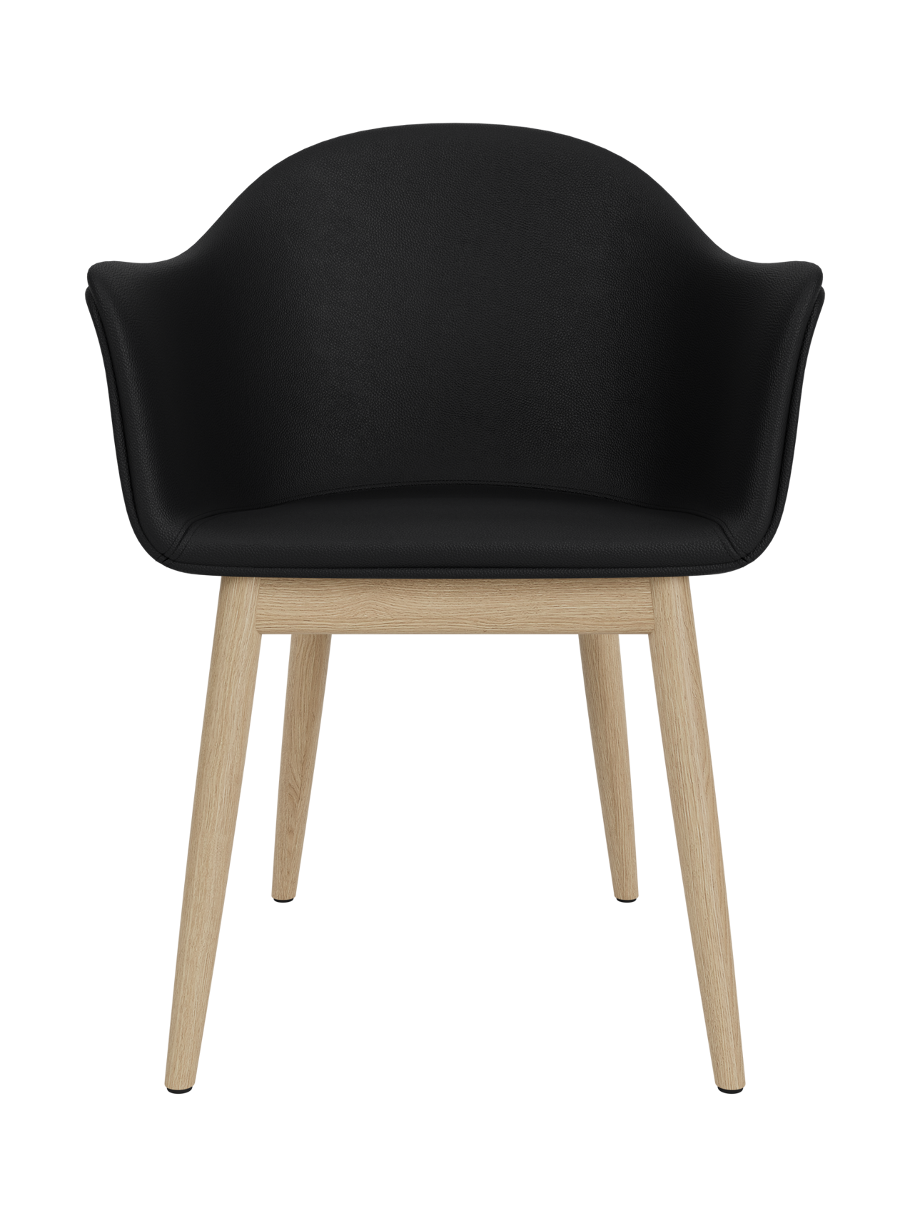 Chaise de salle à manger contemporaine rembourrée, base en bois avec dossier haut ergonomique pour salle à manger et bureau