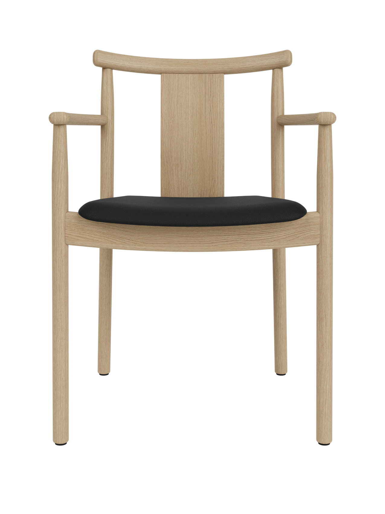 Chaise de salle à manger scandinave en bois massif avec accoudoirs et options de revêtement