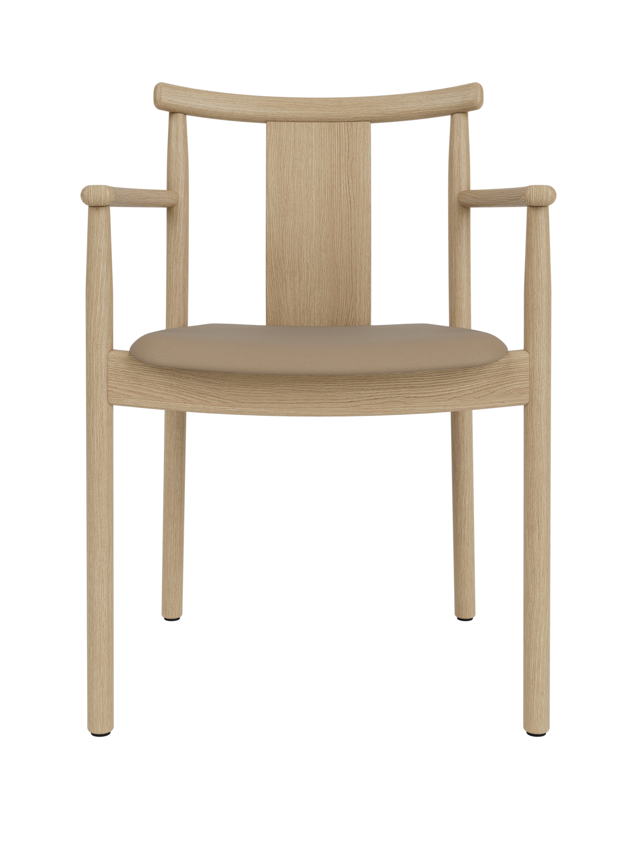 Chaise de salle à manger scandinave en bois massif avec accoudoirs et options de revêtement