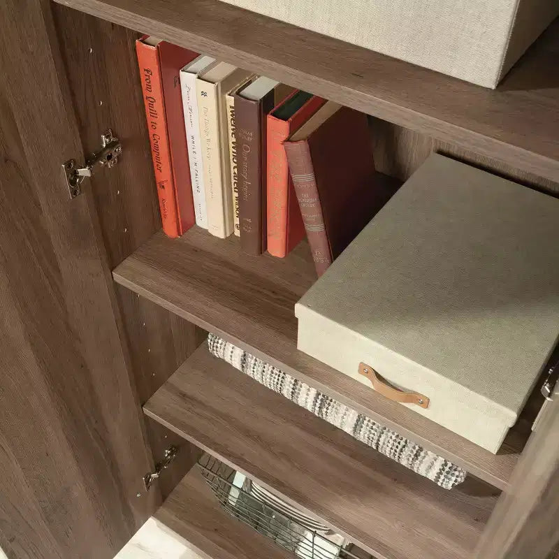 Armoire de rangement 2 portes Homeplus Salt Oak : Étagères réglables laminées, cadre en MDF