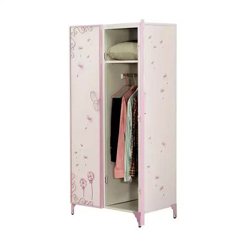 Meuble de rangement décoratif Priya II blanc et violet clair 32 po -