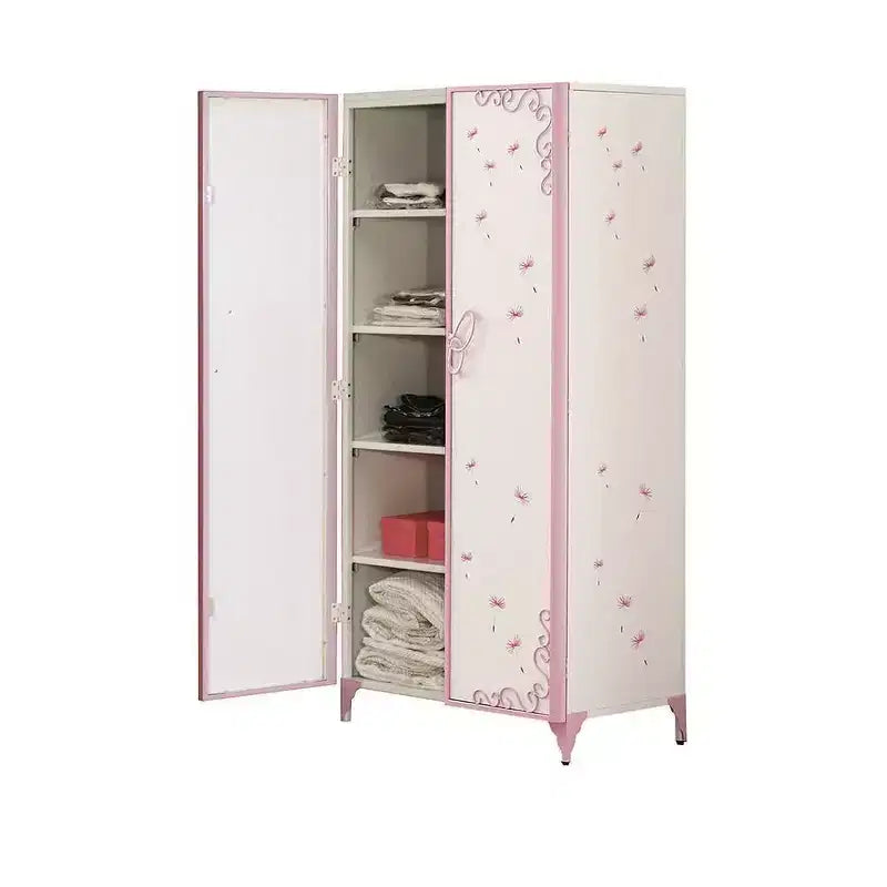 Meuble de rangement décoratif Priya II blanc et violet clair 32 po -