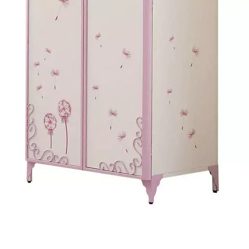 Meuble de rangement décoratif Priya II blanc et violet clair 32 po -