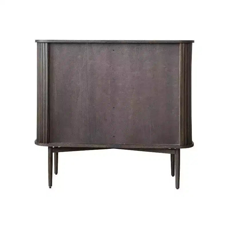 Meuble de rangement décoratif à 2 portes en chêne de 72,4 cm de haut : Bois d'hévéa et MDF, Aucun assemblage requis