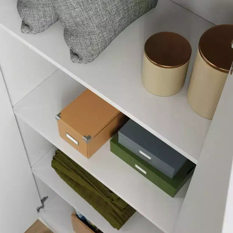 Armoire de rangement blanche à 2 portes