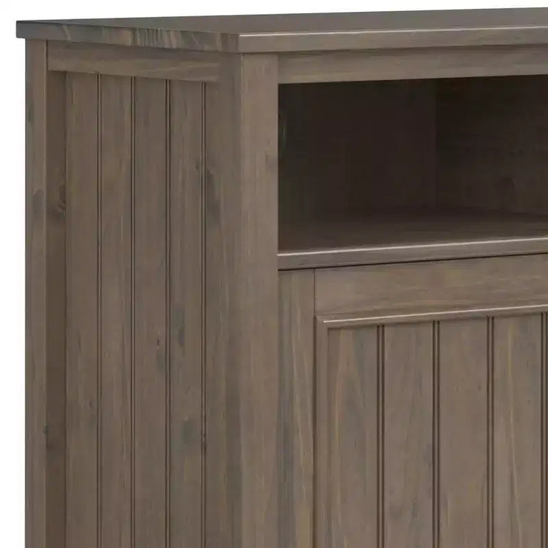 Meuble de rangement moyen Rowan brun fumé - : tablettes réglables, meuble télé, gestion des câbles