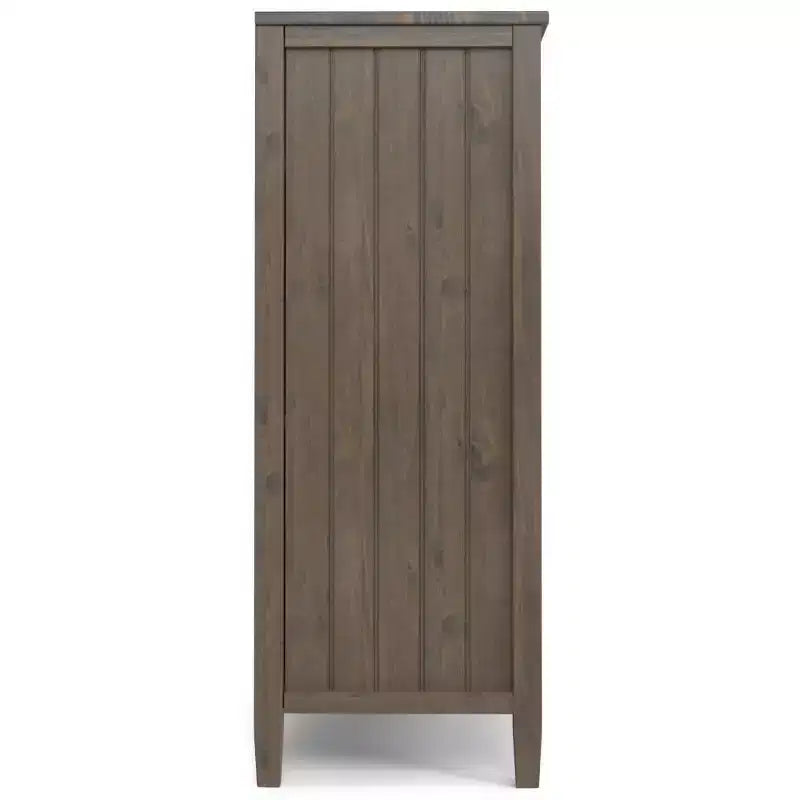 Meuble de rangement moyen Rowan brun fumé - : tablettes réglables, meuble télé, gestion des câbles