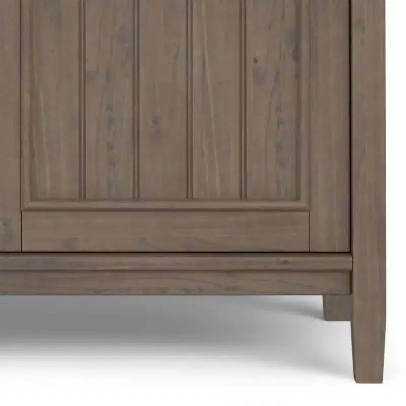 Meuble de rangement moyen Rowan brun fumé - : tablettes réglables, meuble télé, gestion des câbles